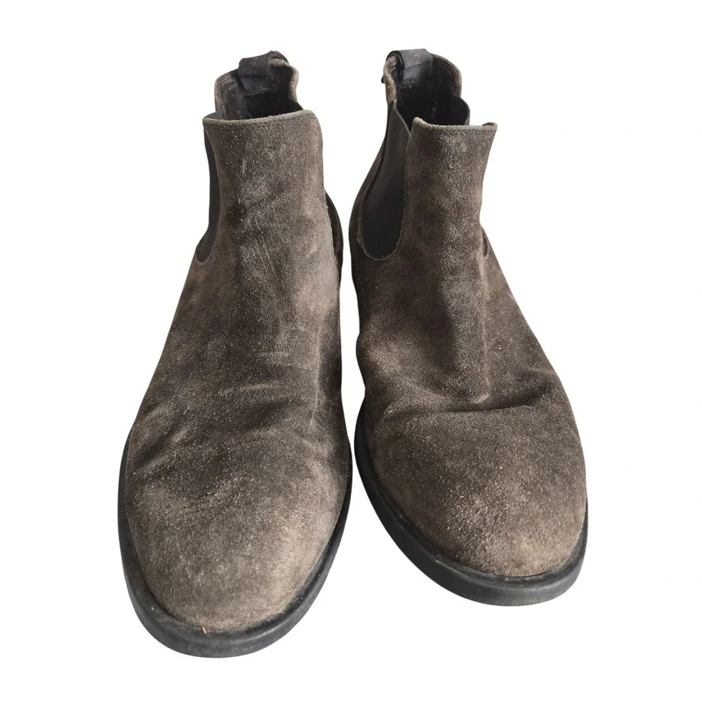 Fratelli Rossetti Men's Suede Boots Slip On Brown Casual Size 7.5 Made‎ in Italy